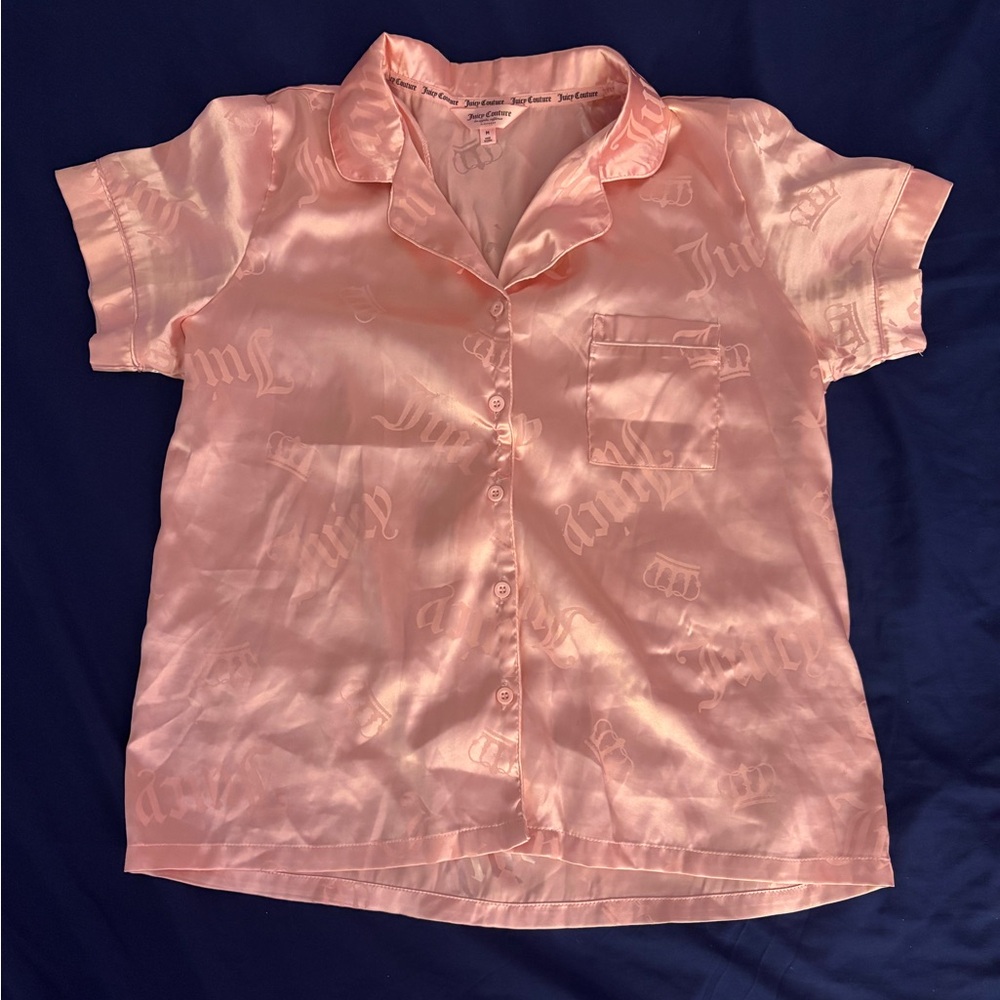 Juicy Couture Satin Pink PJ SET
